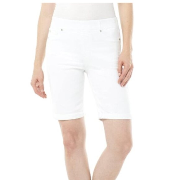 Liverpool White Women's Bermuda Shorts - Picture 2 of 6